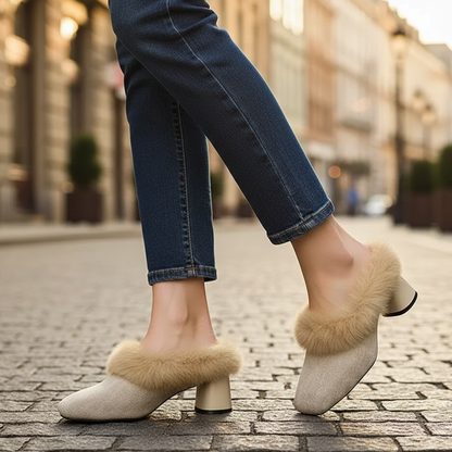 Whisper Fur Mule Shoes