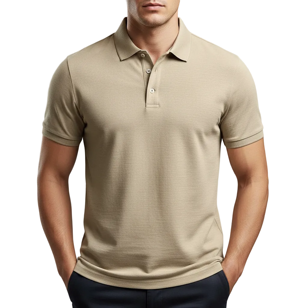 Men's Cotton Polo Shirt Collared - VibreMode