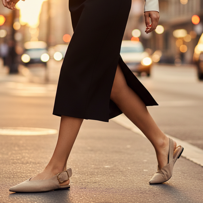 Women's Pointed Toe Slingback Flat Shoes