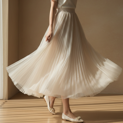 Women's Pleated Flowy Skirt