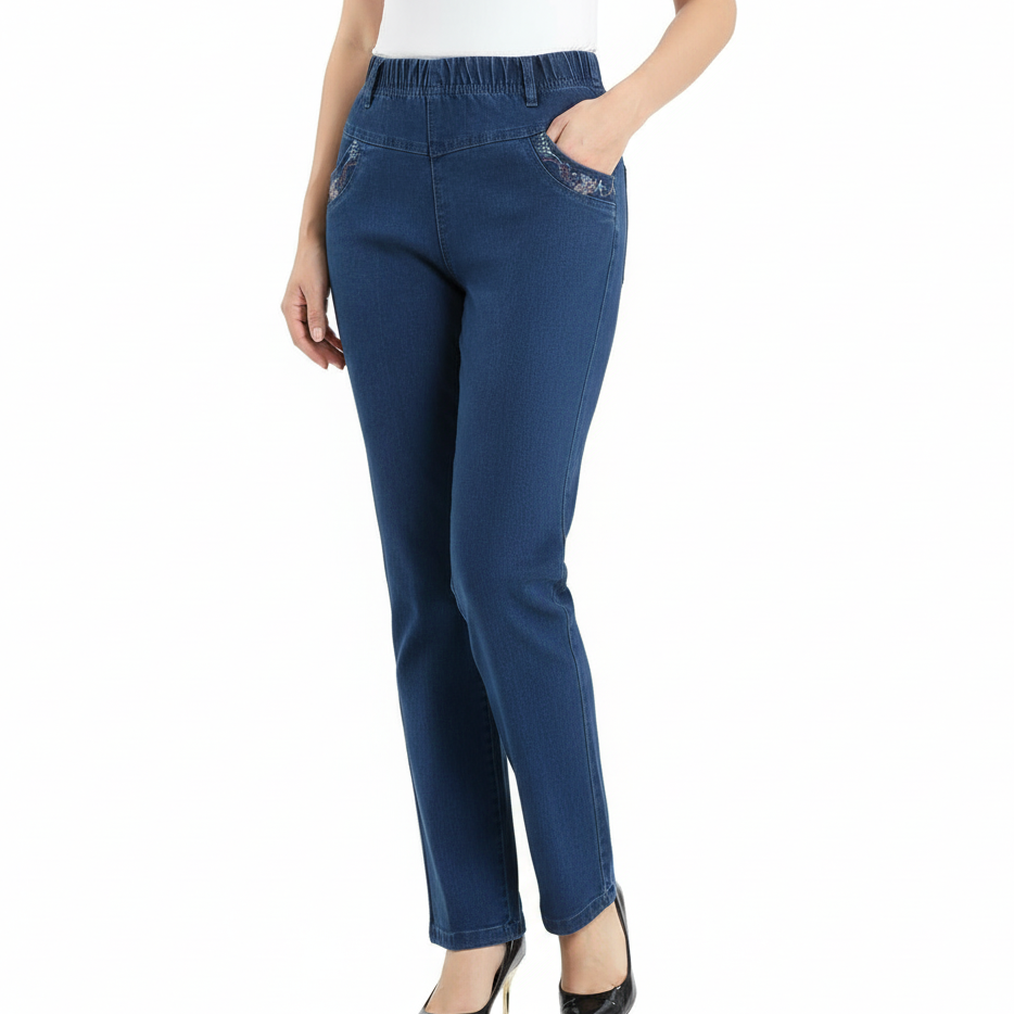 Women's High Waist Elastic Jeans