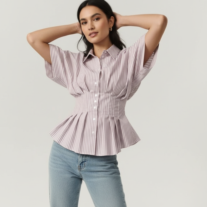Women's Short Sleeve Peplum
