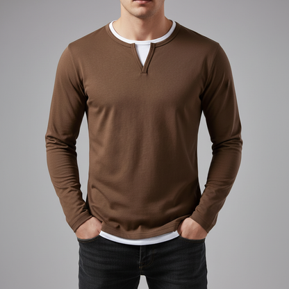 Men's Henley Long Sleeve Shirt