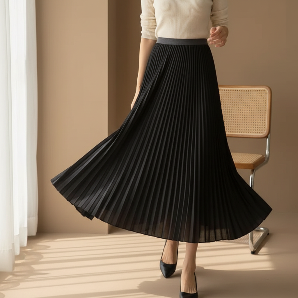 Women's Pleated A-Line Skirt
