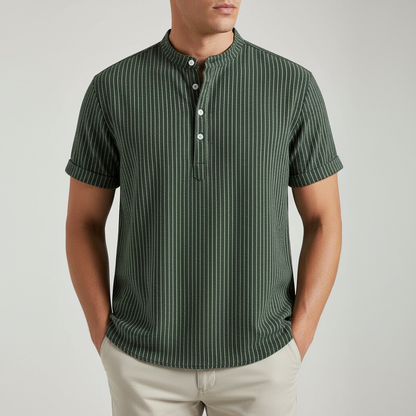 Hampton Men's Linen Button Up Shirt - VibreMode