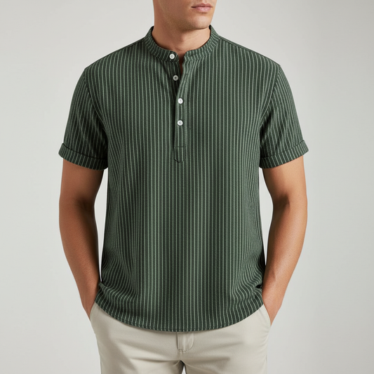 Hampton Men's Linen Button Up Shirt - VibreMode