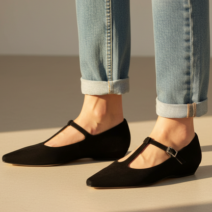 Women's Pointed Toe Mary Jane Flat Shoes
