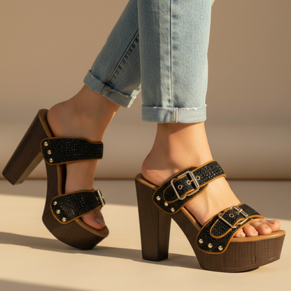 Women's Buckle High Heels Comfortable