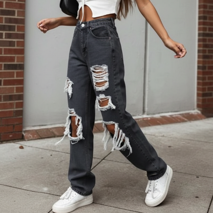 Women's Distressed Denim Jeans