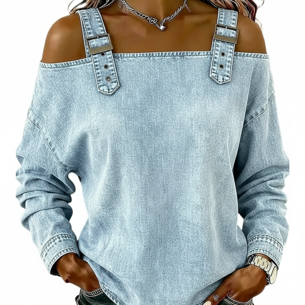 Women's Off The Shoulder Denim - VibreMode