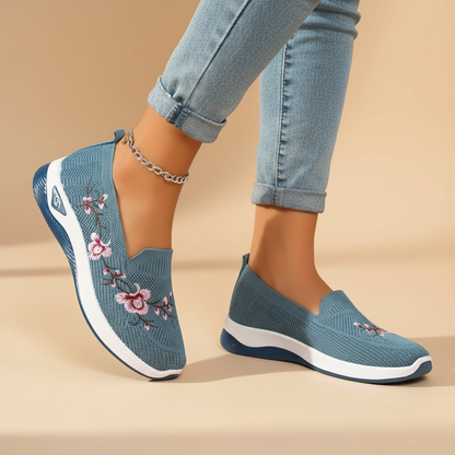 Women's Floral Slip-On Walking Shoes
