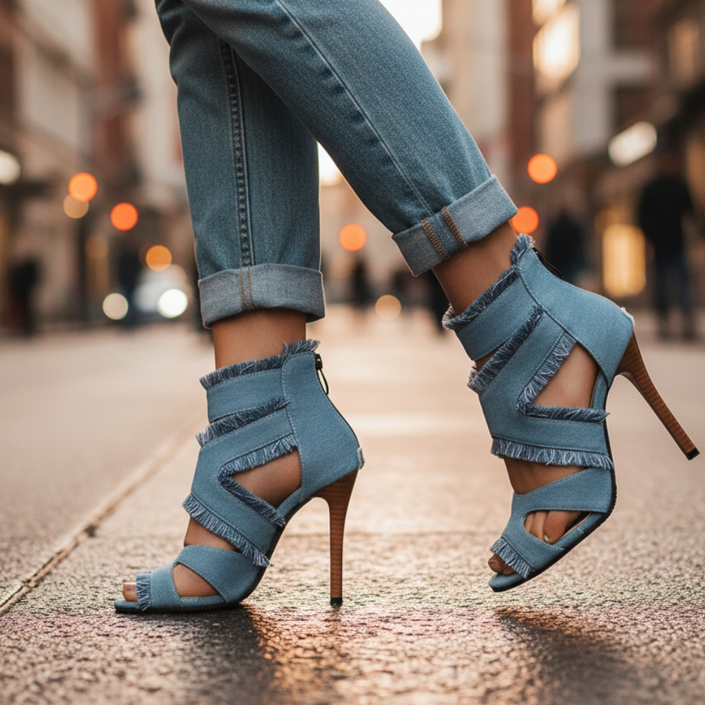 Women's Thin Strap High Heels - VibreMode