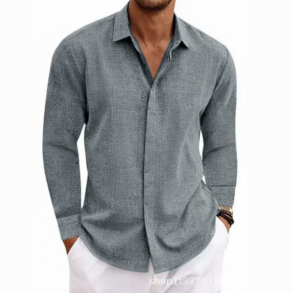 Hudson Men's Collared Full Sleeve Shirt