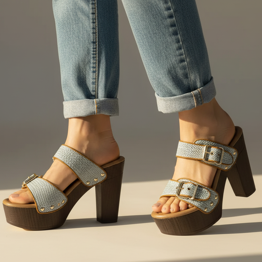 Women's Buckle High Heels Comfortable