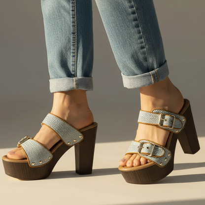 Women's Buckle High Heels Comfortable