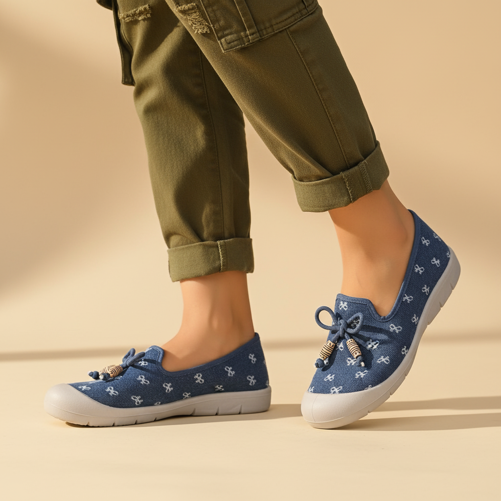 Women's Canvas Slip On Casual Shoes - VibreMode