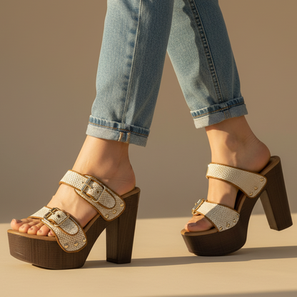 Women's Buckle High Heels Comfortable