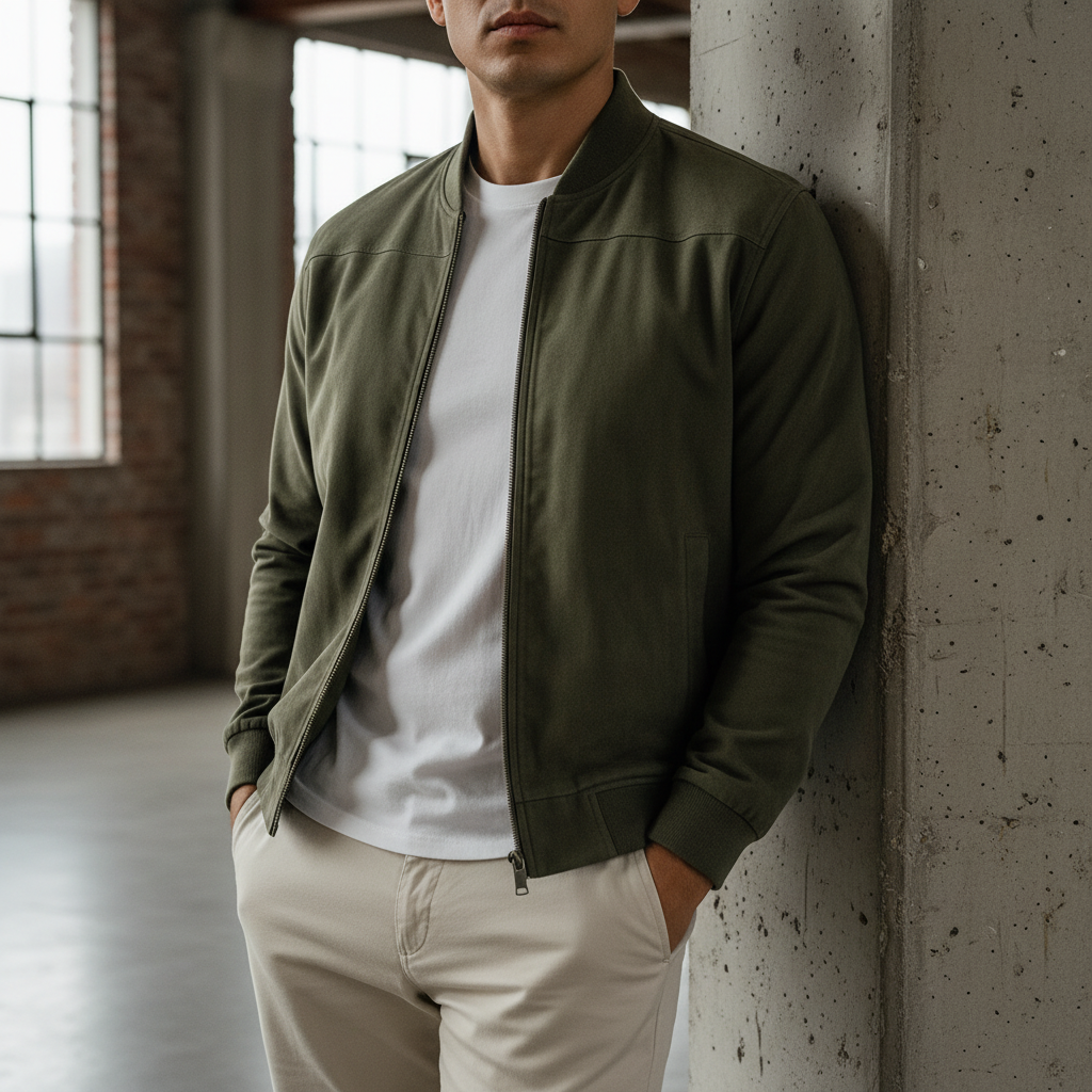 Castello Men's Classic Bomber Jacket