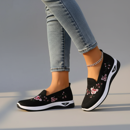 Women's Floral Slip-On Walking Shoes