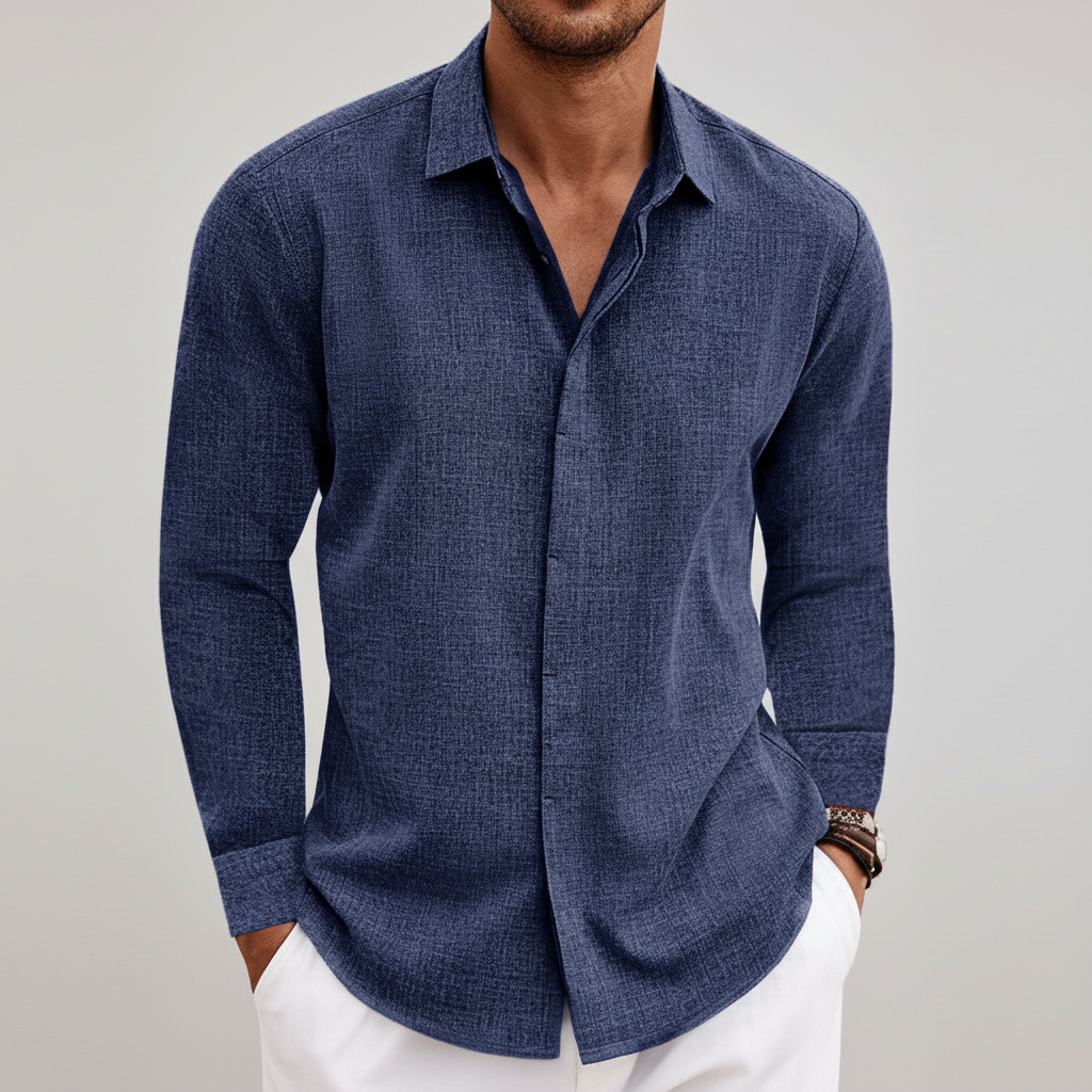 Hudson Men's Collared Full Sleeve Shirt