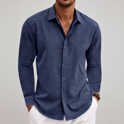 Hudson Men's Collared Full Sleeve Shirt