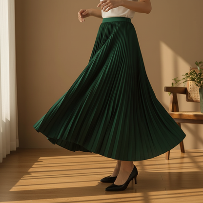 Women's Pleated A-Line Skirt