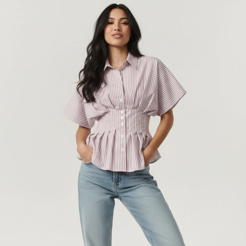 Women's Short Sleeve Peplum