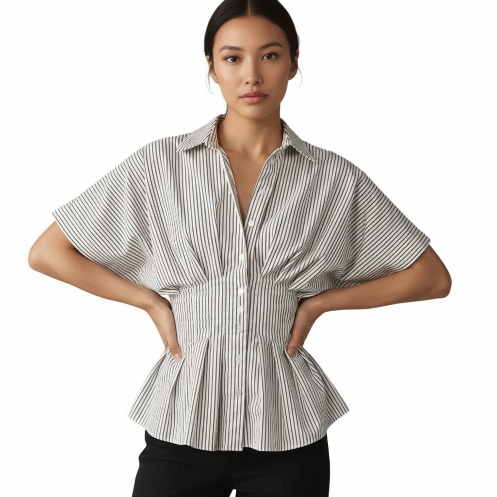 Women's Short Sleeve Peplum