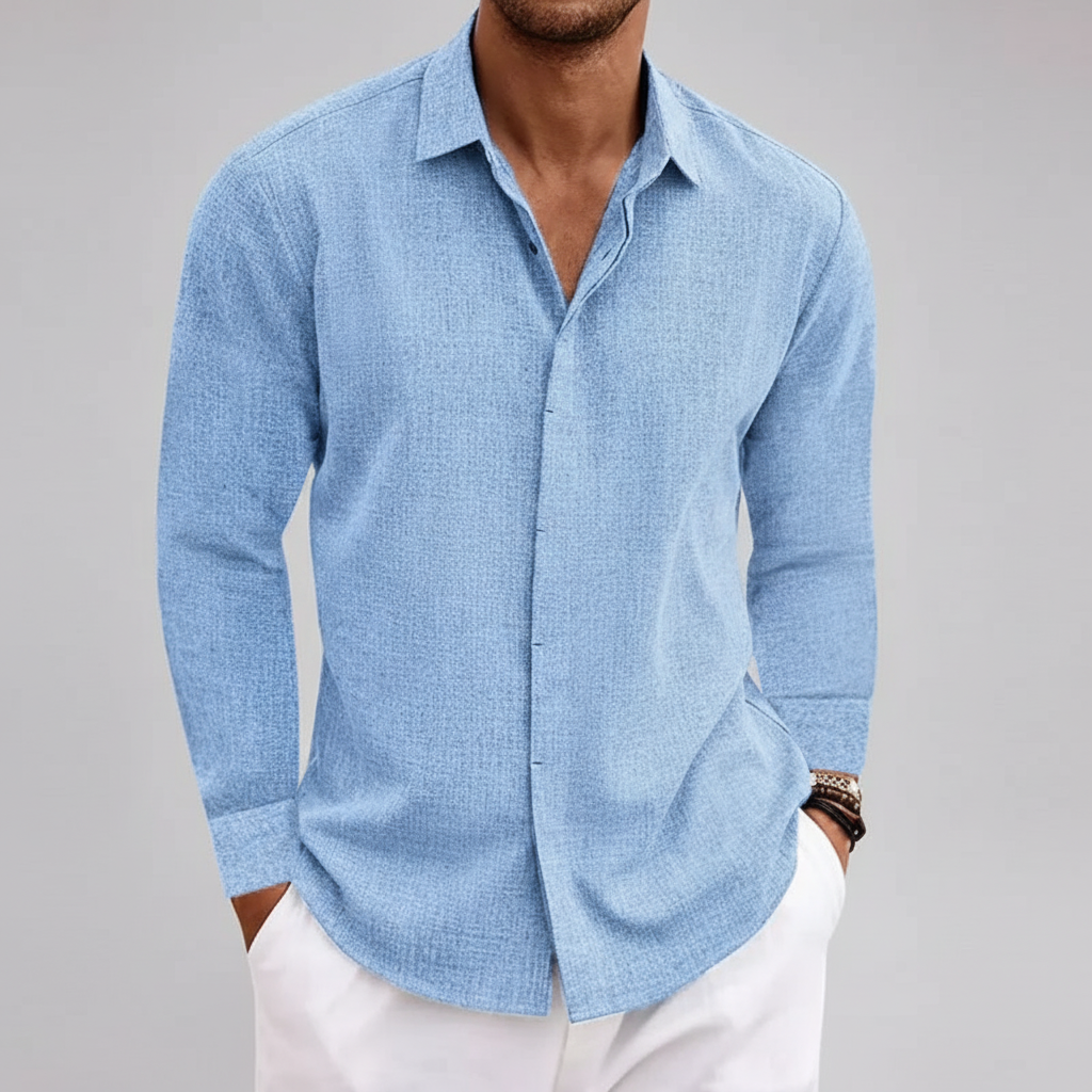 Hudson Men's Collared Full Sleeve Shirt