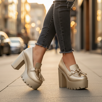 Women's Savina Platform Block Heel Shoes