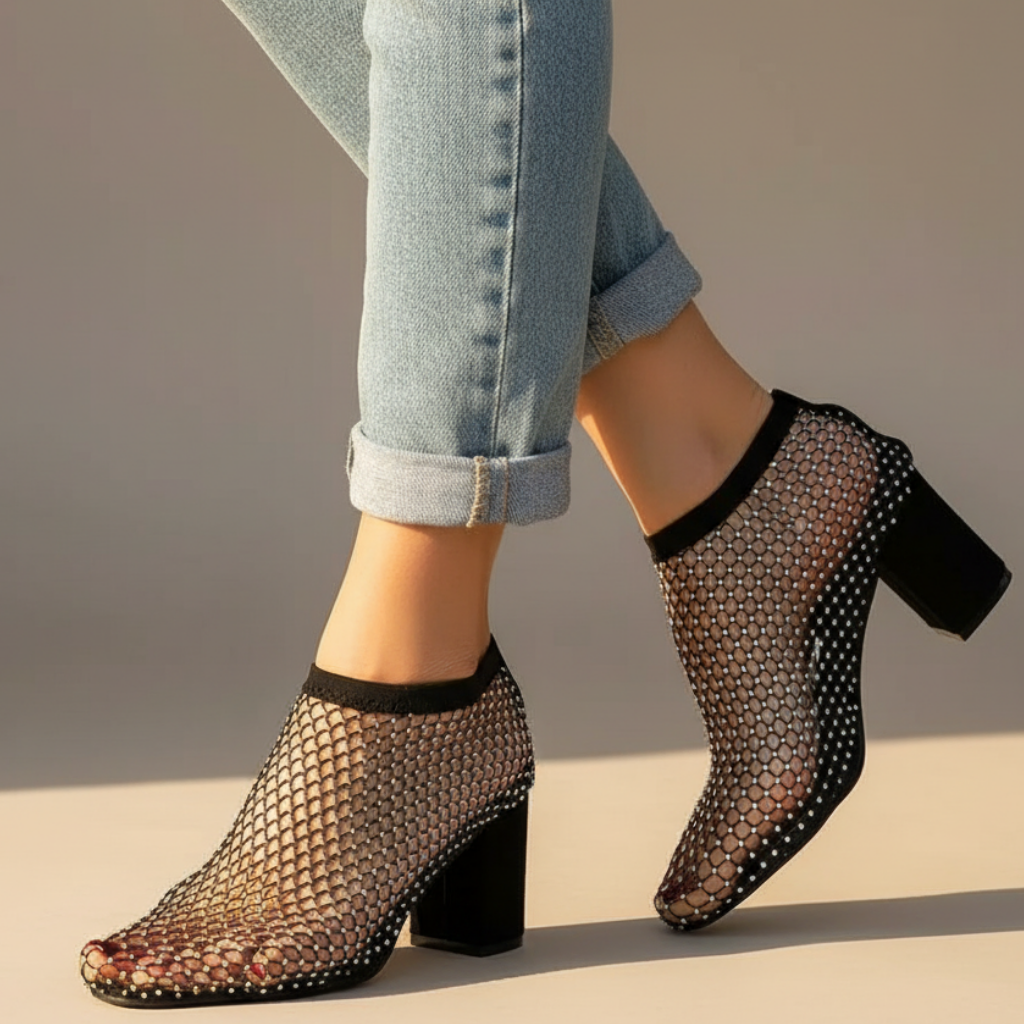 Women's Rhinestone Summer Heels - VibreMode