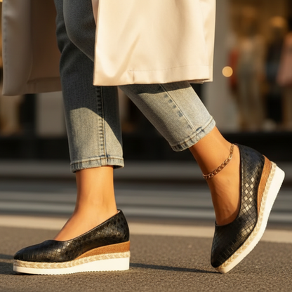 Women's Pointed Toe Wedge Slip On Flats