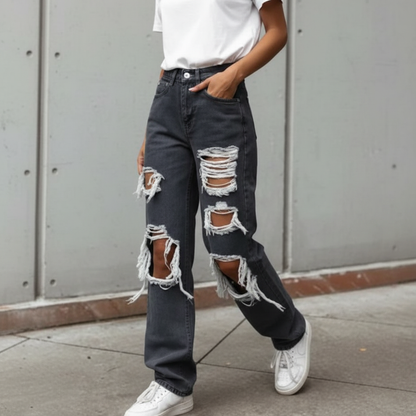 Women's Distressed Denim Jeans