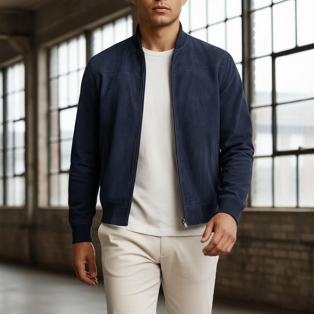 Castello Men's Classic Bomber Jacket