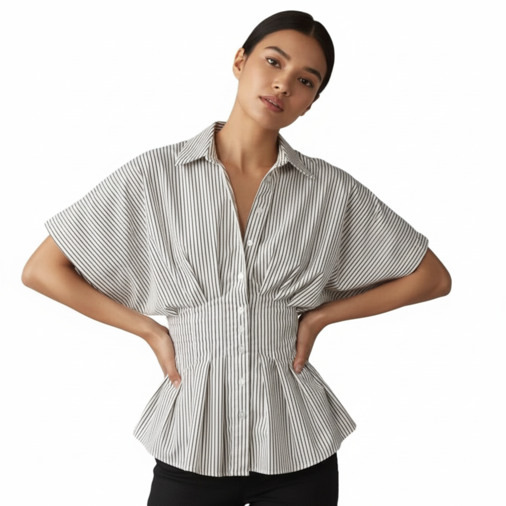 Women's Short Sleeve Peplum