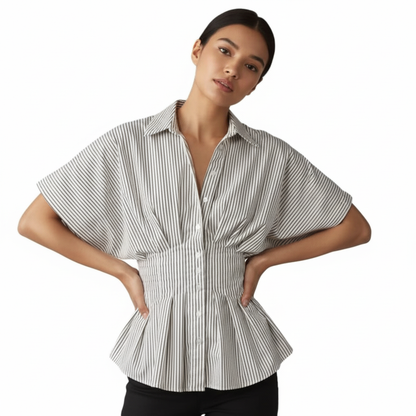 Women's Short Sleeve Peplum