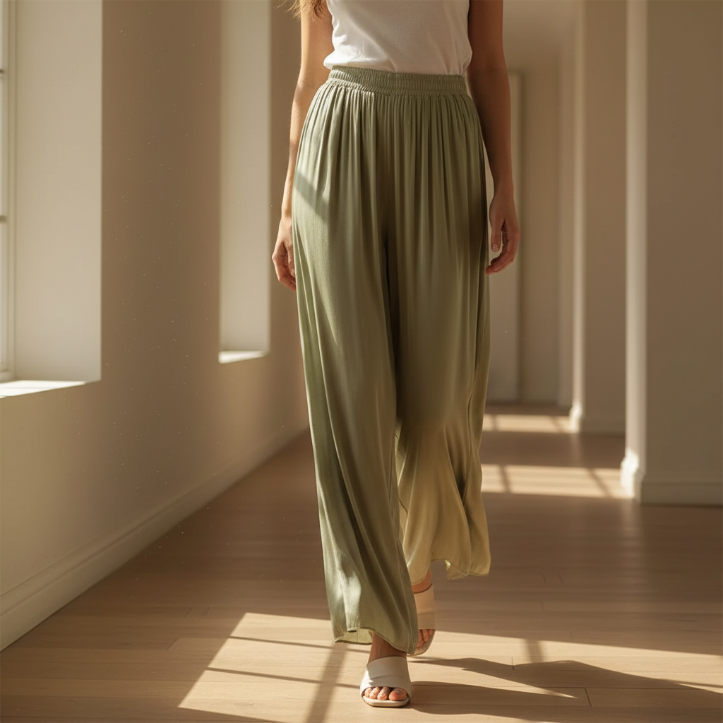 Women's Wide Leg Linen Pants