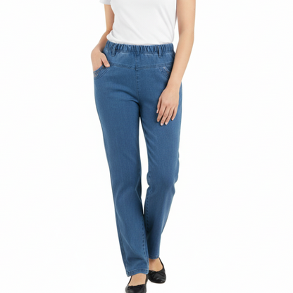 Women's High Waist Elastic Jeans - VibreMode