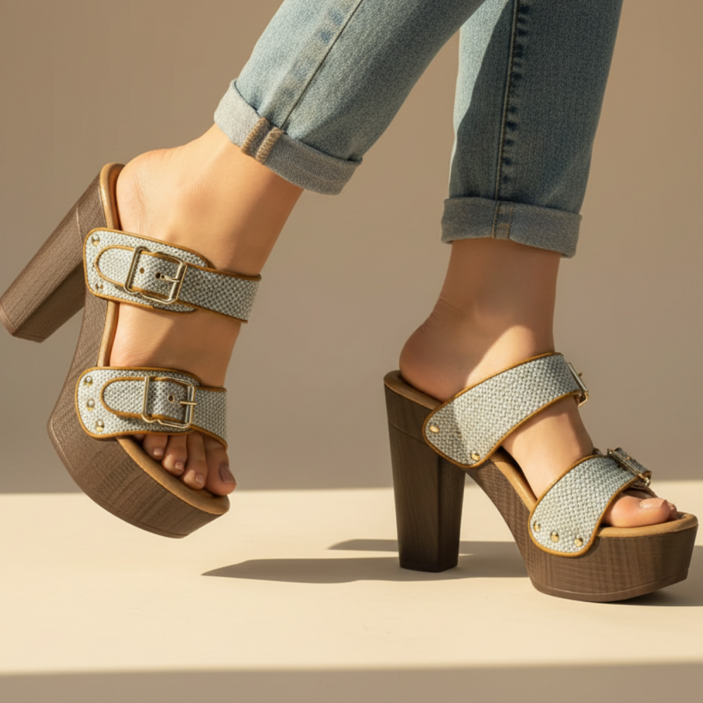 Women's Buckle High Heels Comfortable
