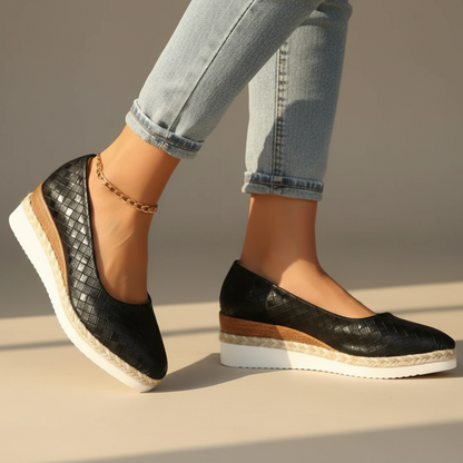 Women's Pointed Toe Wedge Slip On Flats