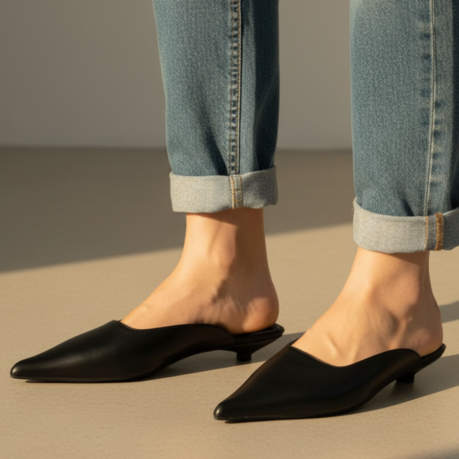 Women's Leather Pointed Toe Flats