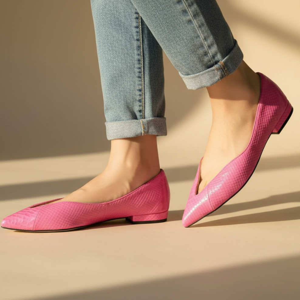 Women's Pointed Toe Ballet Flats - VibreMode