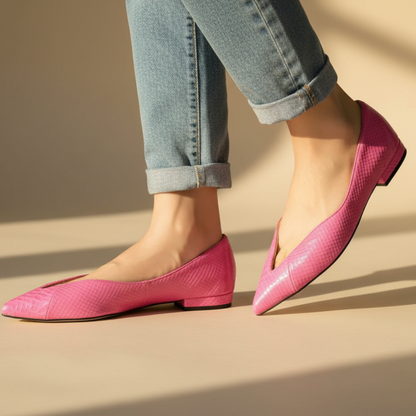 Women's Pointed Toe Ballet Flats - VibreMode