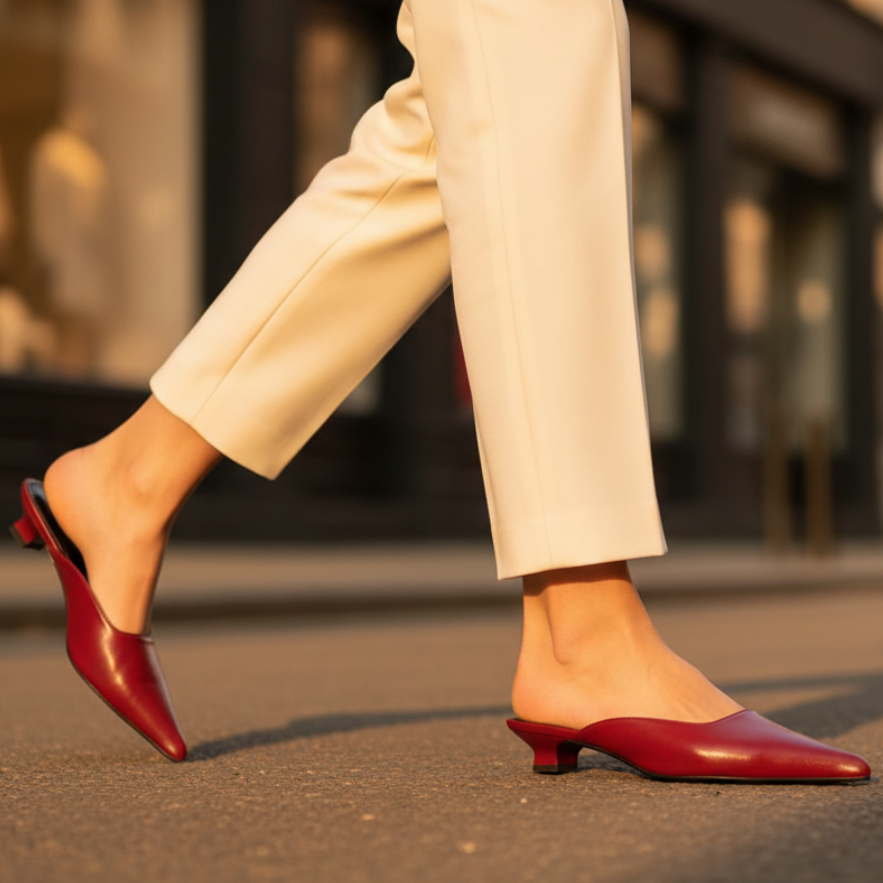 Women's Leather Pointed Toe Flats