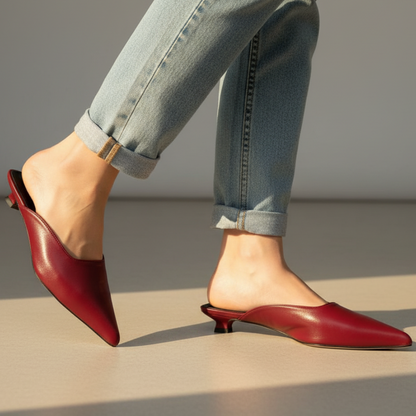 Women's Leather Pointed Toe Flats