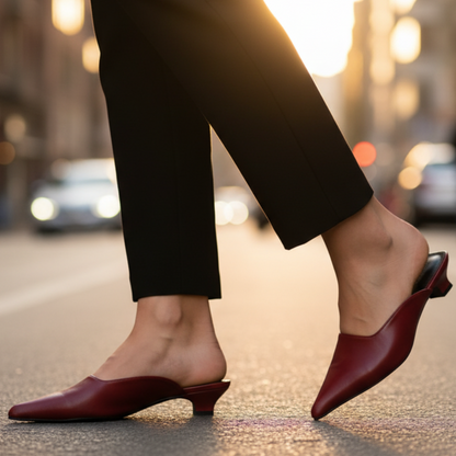 Women's Leather Pointed Toe Flats