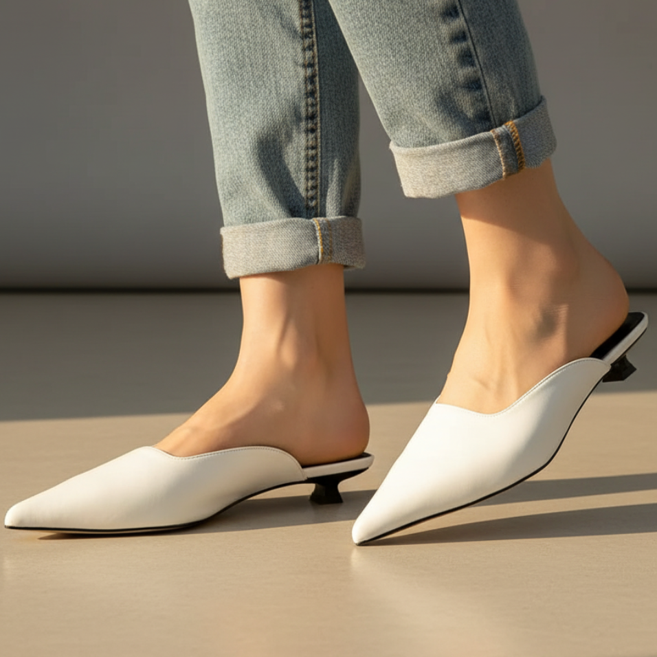 Women's Leather Pointed Toe Flats