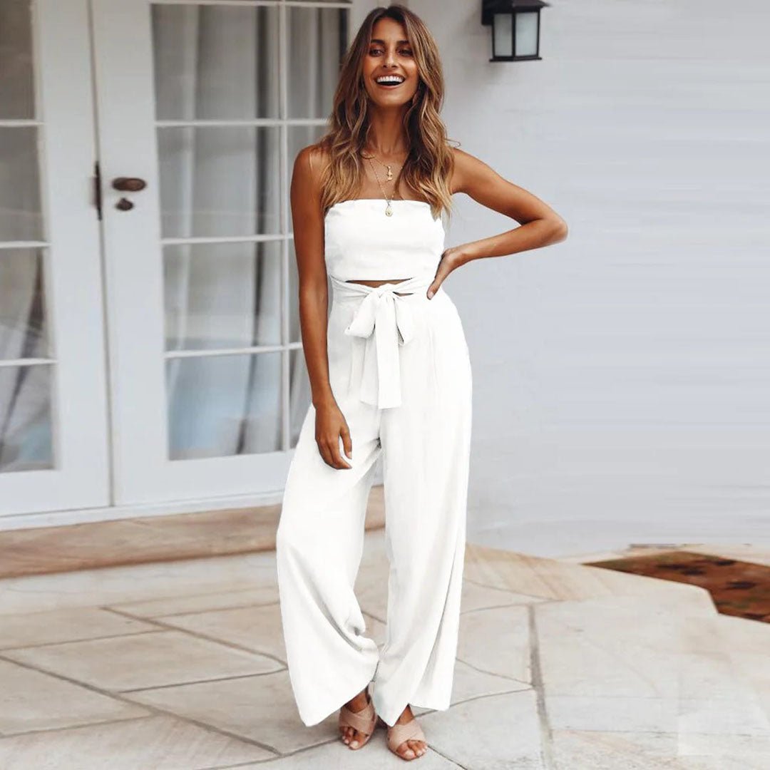 Beachy | Women's Strapless Wide Leg Summer Jumpsuit