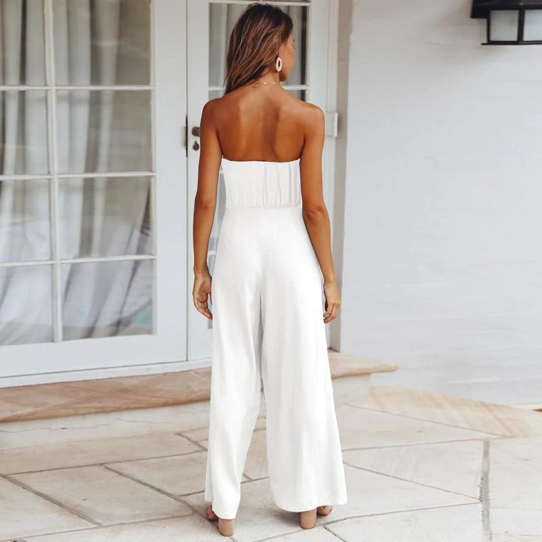 Beachy | Women's Strapless Wide Leg Summer Jumpsuit