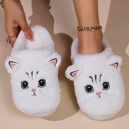 Cozy Cat Slippers Warm Fleece